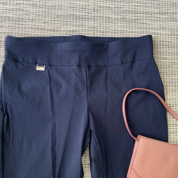 Alfani Pull On Skinny Tummy Control Pant Dark  Navy Blue 14 Petite - Picture 8 of 11